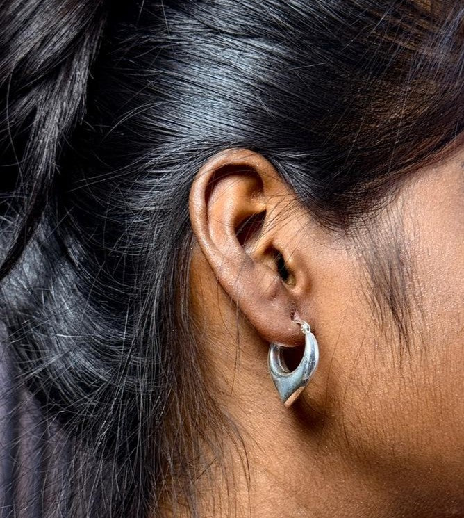 Silver Arc Earring