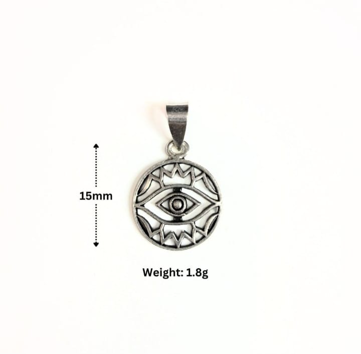 Round Evil Eye Pendent