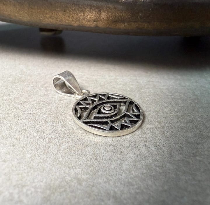 Round Evil Eye Pendent