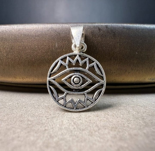 Round Evil Eye Pendent