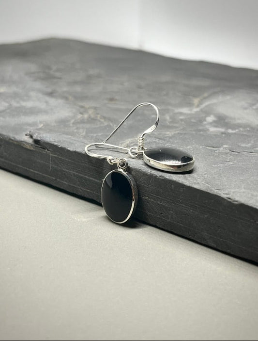 Midnight Oval Earrings