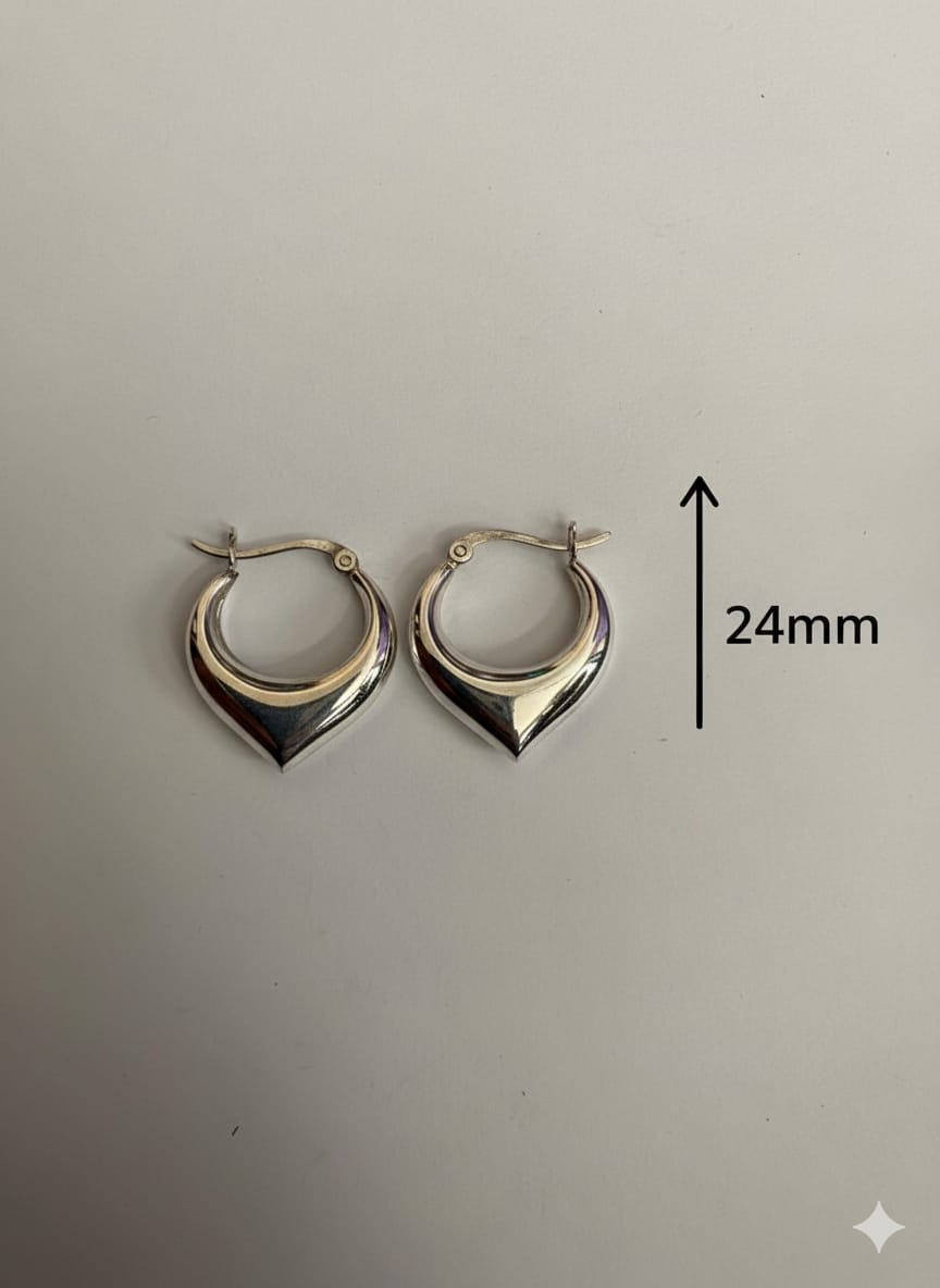 Silver Arc Earring